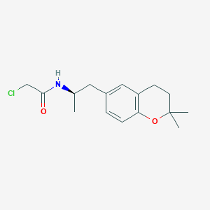 2-Chloro-N-[(2R)-1-(2,2-dimethyl-3,4-dihydrochromen-6-yl)propan-2-yl]acetamide