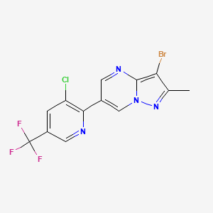 3-Bromo-6-(3-chloro-5-(trifluoromethyl)-2-pyridinyl)-2-methylpyrazolo[1,5-a]pyrimidine