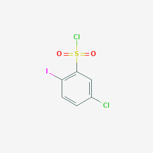 molecular formula C6H3Cl2IO2S B2622063 5-Chloro-2-iodobenzene-1-sulfonyl chloride CAS No. 124866-38-2