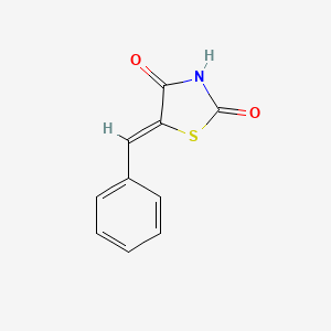 molecular formula C10H7NO2S B2622080 2,4-Thiazolidinedione, 5-(phenylmethylene)-, (5Z)- CAS No. 74942-62-4