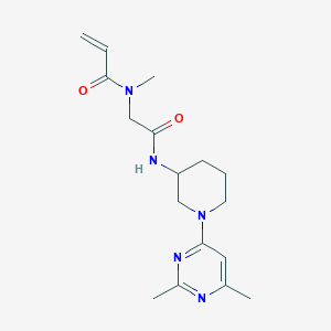 N-[2-[[1-(2,6-Dimethylpyrimidin-4-yl)piperidin-3-yl]amino]-2-oxoethyl]-N-methylprop-2-enamide