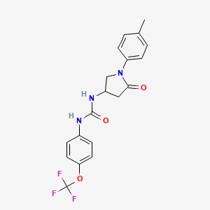 1-(5-Oxo-1-(p-tolyl)pyrrolidin-3-yl)-3-(4-(trifluoromethoxy)phenyl)urea