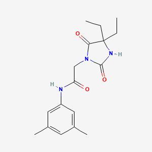 molecular formula C17H23N3O3 B2622091 2-(4,4-diethyl-2,5-dioxoimidazolidin-1-yl)-N-(3,5-dimethylphenyl)acetamide CAS No. 942034-05-1
