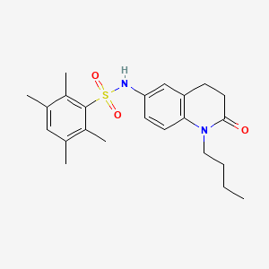 N-(1-butyl-2-oxo-1,2,3,4-tetrahydroquinolin-6-yl)-2,3,5,6-tetramethylbenzene-1-sulfonamide