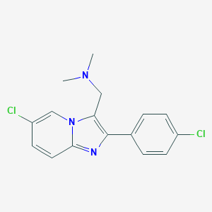 molecular formula C16H15Cl2N3 B026221 6-氯-2-(4-氯苯基)-N,N-二甲基咪唑并[1,2-a]吡啶-3-甲胺 CAS No. 365213-33-8