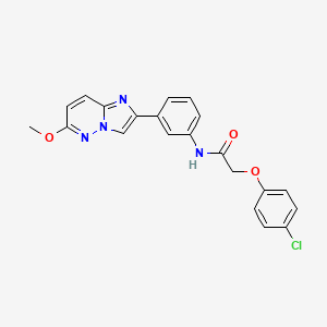 molecular formula C21H17ClN4O3 B2622106 2-(4-chlorophenoxy)-N-(3-(6-methoxyimidazo[1,2-b]pyridazin-2-yl)phenyl)acetamide CAS No. 953240-71-6