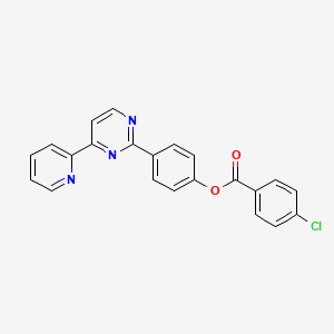 4-[4-(2-Pyridinyl)-2-pyrimidinyl]phenyl 4-chlorobenzenecarboxylate