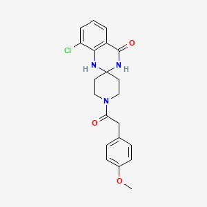 molecular formula C21H22ClN3O3 B2622112 8'-chloro-1-(2-(4-methoxyphenyl)acetyl)-1'H-spiro[piperidine-4,2'-quinazolin]-4'(3'H)-one CAS No. 1251672-93-1