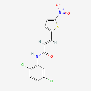 molecular formula C13H8Cl2N2O3S B2622119 (E)-N-(2,5-dichlorophenyl)-3-(5-nitrothiophen-2-yl)acrylamide CAS No. 476309-80-5