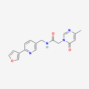 N-((6-(furan-3-yl)pyridin-3-yl)methyl)-2-(4-methyl-6-oxopyrimidin-1(6H)-yl)acetamide