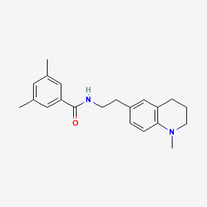 molecular formula C21H26N2O B2622126 3,5-dimethyl-N-(2-(1-methyl-1,2,3,4-tetrahydroquinolin-6-yl)ethyl)benzamide CAS No. 946362-58-9