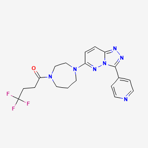 4,4,4-Trifluoro-1-{4-[3-(pyridin-4-yl)-[1,2,4]triazolo[4,3-b]pyridazin-6-yl]-1,4-diazepan-1-yl}butan-1-one