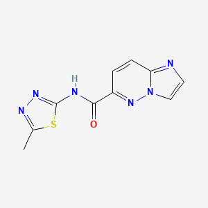 molecular formula C10H8N6OS B2622138 N-(5-methyl-1,3,4-thiadiazol-2-yl)imidazo[1,2-b]pyridazine-6-carboxamide CAS No. 2415634-98-7