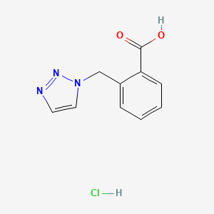 molecular formula C10H10ClN3O2 B2622146 2-[(1H-1,2,3-triazol-1-yl)methyl]benzoic acid hydrochloride CAS No. 1989659-13-3