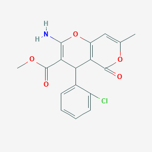 methyl 2-amino-4-(2-chlorophenyl)-7-methyl-5-oxo-4H,5H-pyrano[4,3-b]pyran-3-carboxylate