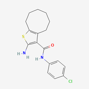 2-amino-N-(4-chlorophenyl)-4,5,6,7,8,9-hexahydrocycloocta[b]thiophene-3-carboxamide