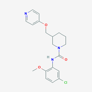 molecular formula C19H22ClN3O3 B2622163 N-(5-Chloro-2-methoxyphenyl)-3-(pyridin-4-yloxymethyl)piperidine-1-carboxamide CAS No. 2379948-37-3