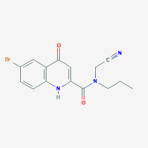 6-bromo-N-(cyanomethyl)-4-oxo-N-propyl-1,4-dihydroquinoline-2-carboxamide