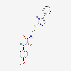 molecular formula C20H20N4O3S B2622171 N1-(4-methoxyphenyl)-N2-(2-((4-phenyl-1H-imidazol-2-yl)thio)ethyl)oxalamide CAS No. 897456-66-5