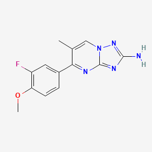 5-(3-Fluoro-4-methoxyphenyl)-6-methyl[1,2,4]triazolo[1,5-a]pyrimidin-2-ylamine
