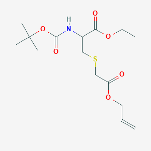 molecular formula C15H25NO6S B2622180 Ethyl 3-{[2-(allyloxy)-2-oxoethyl]sulfanyl}-2-[(tert-butoxycarbonyl)amino]propanoate CAS No. 1396968-78-7