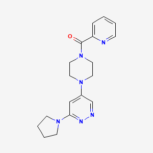 molecular formula C18H22N6O B2622183 Pyridin-2-yl(4-(6-(pyrrolidin-1-yl)pyridazin-4-yl)piperazin-1-yl)methanone CAS No. 1798034-51-1