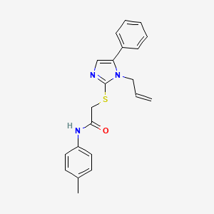 2-((1-allyl-5-phenyl-1H-imidazol-2-yl)thio)-N-(p-tolyl)acetamide