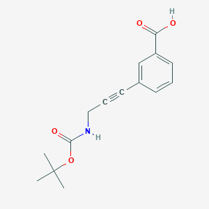 3-[3-[(2-Methylpropan-2-yl)oxycarbonylamino]prop-1-ynyl]benzoic acid