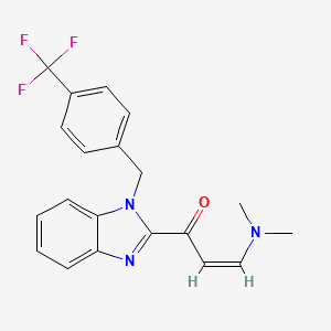 (Z)-3-(dimethylamino)-1-{1-[4-(trifluoromethyl)benzyl]-1H-1,3-benzimidazol-2-yl}-2-propen-1-one