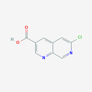 molecular formula C9H5ClN2O2 B2622212 6-Chloro-1,7-naphthyridine-3-carboxylic acid CAS No. 2408964-14-5
