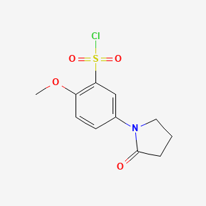 2-Methoxy-5-(2-oxopyrrolidin-1-yl)benzene-1-sulfonyl chloride