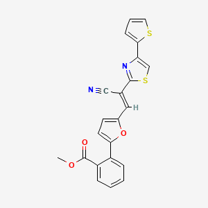 (E)-methyl 2-(5-(2-cyano-2-(4-(thiophen-2-yl)thiazol-2-yl)vinyl)furan-2-yl)benzoate