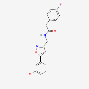 2-(4-fluorophenyl)-N-((5-(3-methoxyphenyl)isoxazol-3-yl)methyl)acetamide