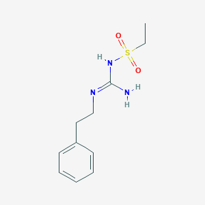 B2622226 N-(N-phenethylcarbamimidoyl)ethanesulfonamide CAS No. 869075-22-9