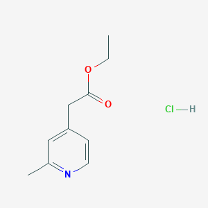 molecular formula C10H14ClNO2 B2622233 Ethyl 2-(2-methylpyridin-4-yl)acetate hydrochloride CAS No. 2044713-79-1