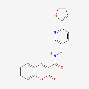 N-((6-(furan-2-yl)pyridin-3-yl)methyl)-2-oxo-2H-chromene-3-carboxamide