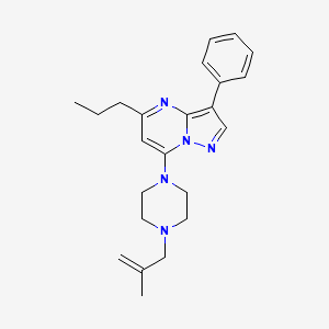 molecular formula C23H29N5 B2622235 7-(4-(2-Methylallyl)piperazin-1-yl)-3-phenyl-5-propylpyrazolo[1,5-a]pyrimidine CAS No. 902044-98-8