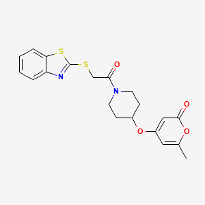 4-((1-(2-(benzo[d]thiazol-2-ylthio)acetyl)piperidin-4-yl)oxy)-6-methyl-2H-pyran-2-one