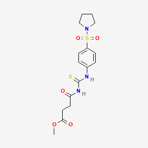 Methyl 4-oxo-4-[(4-pyrrolidin-1-ylsulfonylphenyl)carbamothioylamino]butanoate