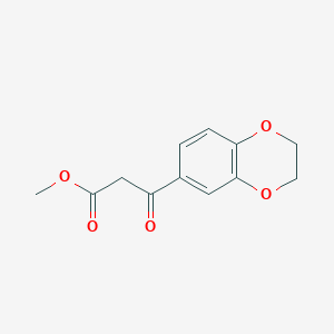 molecular formula C12H12O5 B2622242 Methyl 3-(2,3-dihydro-1,4-benzodioxine-2-yl)-3-oxopropanoate CAS No. 74053-95-5