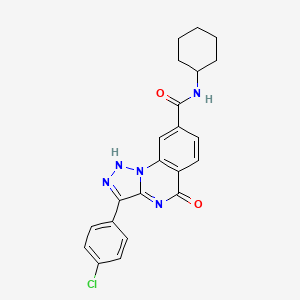 3-(4-chlorophenyl)-N-cyclohexyl-5-oxo-4,5-dihydro-[1,2,3]triazolo[1,5-a]quinazoline-8-carboxamide