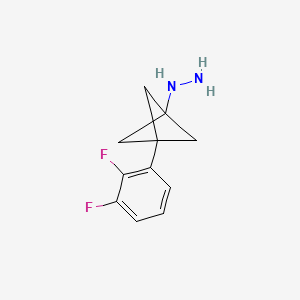 [3-(2,3-Difluorophenyl)-1-bicyclo[1.1.1]pentanyl]hydrazine