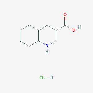 molecular formula C10H18ClNO2 B2622256 Decahydroquinoline-3-carboxylic acid hydrochloride CAS No. 2031260-80-5