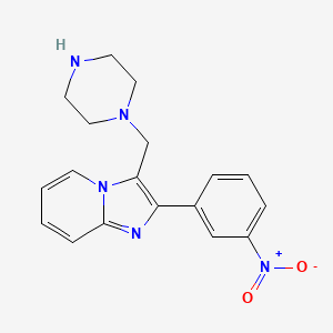2-(3-Nitrophenyl)-3-(piperazin-1-ylmethyl)imidazo[1,2-a]pyridine