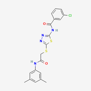 3-chloro-N-(5-((2-((3,5-dimethylphenyl)amino)-2-oxoethyl)thio)-1,3,4-thiadiazol-2-yl)benzamide