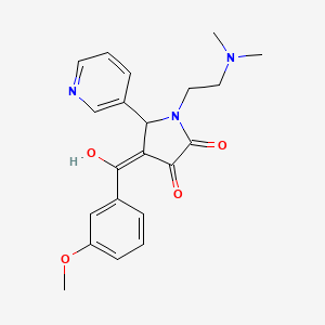 molecular formula C21H23N3O4 B2622268 1-(2-(dimethylamino)ethyl)-3-hydroxy-4-(3-methoxybenzoyl)-5-(pyridin-3-yl)-1H-pyrrol-2(5H)-one CAS No. 608503-30-6