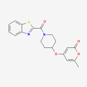 molecular formula C19H18N2O4S B2622274 4-((1-(benzo[d]thiazole-2-carbonyl)piperidin-4-yl)oxy)-6-methyl-2H-pyran-2-one CAS No. 1787880-70-9