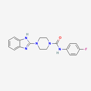 4-(1H-benzo[d]imidazol-2-yl)-N-(4-fluorophenyl)piperazine-1-carboxamide