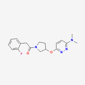 1-(3-((6-(Dimethylamino)pyridazin-3-yl)oxy)pyrrolidin-1-yl)-2-(2-fluorophenyl)ethanone
