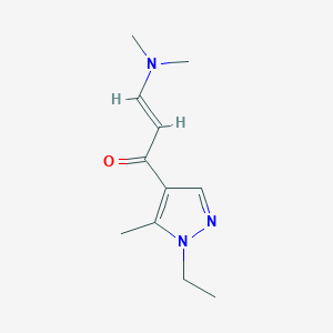 (E)-3-(dimethylamino)-1-(1-ethyl-5-methylpyrazol-4-yl)prop-2-en-1-one